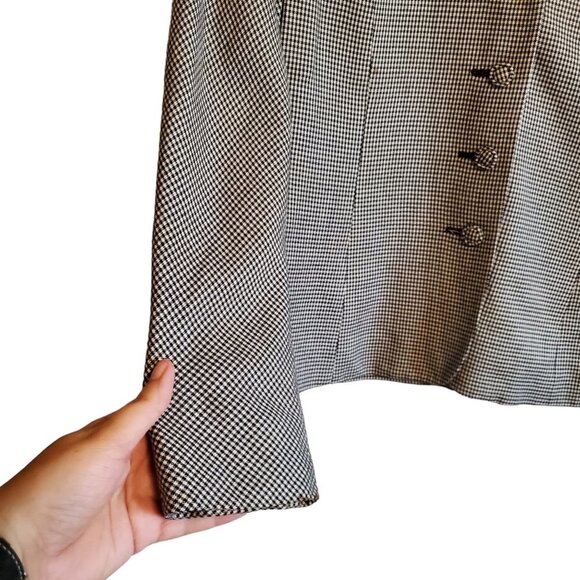 Talbots Gingham Jacket with Shoulder Pads - Picture 5 of 16